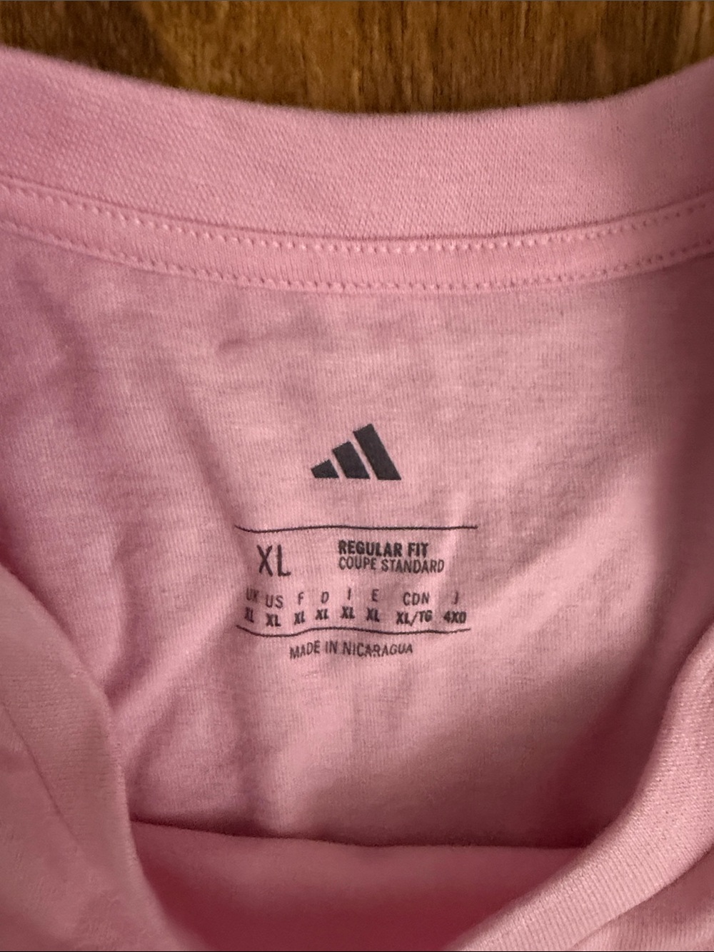 adidas Men’s Light Pink Short Sleeve Logo Tee Size XL - Picture 10 of 16